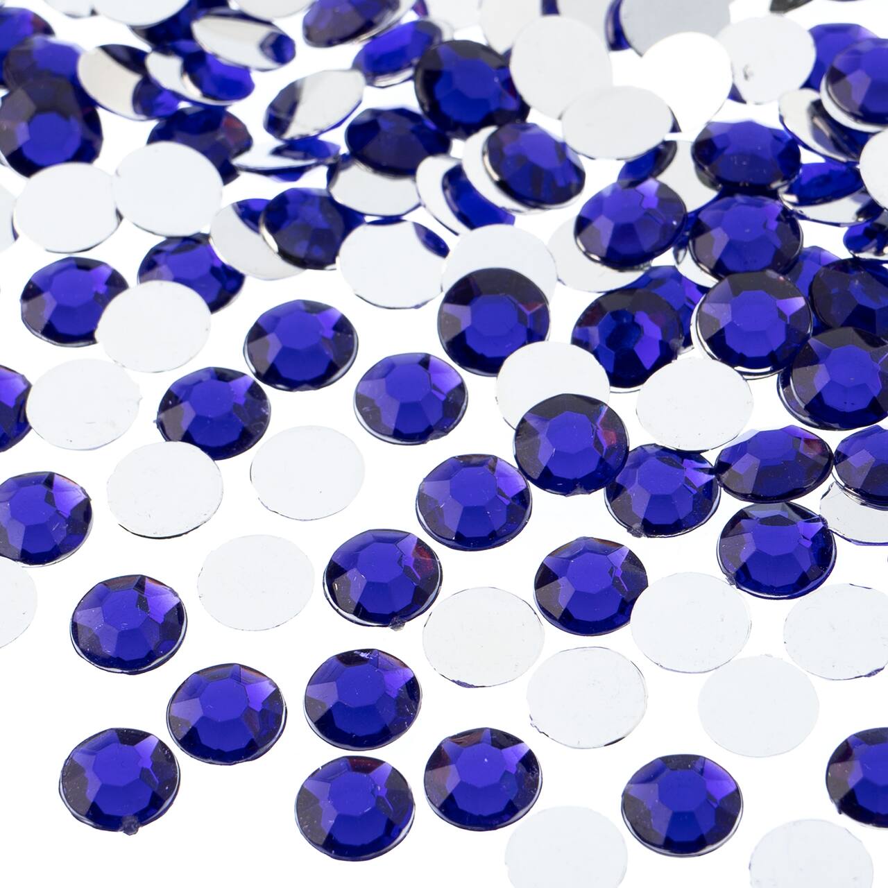 John Bead 8mm Acrylic Round Flat Back Rhinestones, 1,000ct.